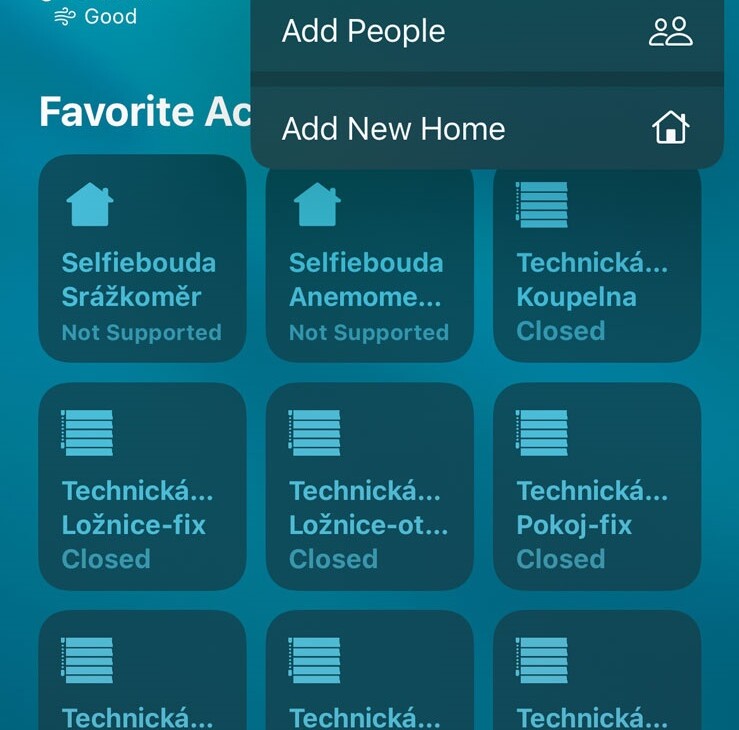 Přidání zařízení do Apple HomeKit